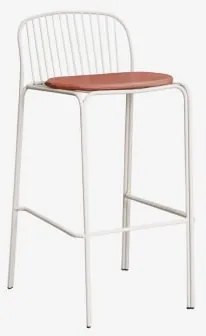 Pack Van 4 Hoge Tuinkrukken Van Staal Anerina ↑75 Cm & Gardenia Wit & Terracota - Sklum