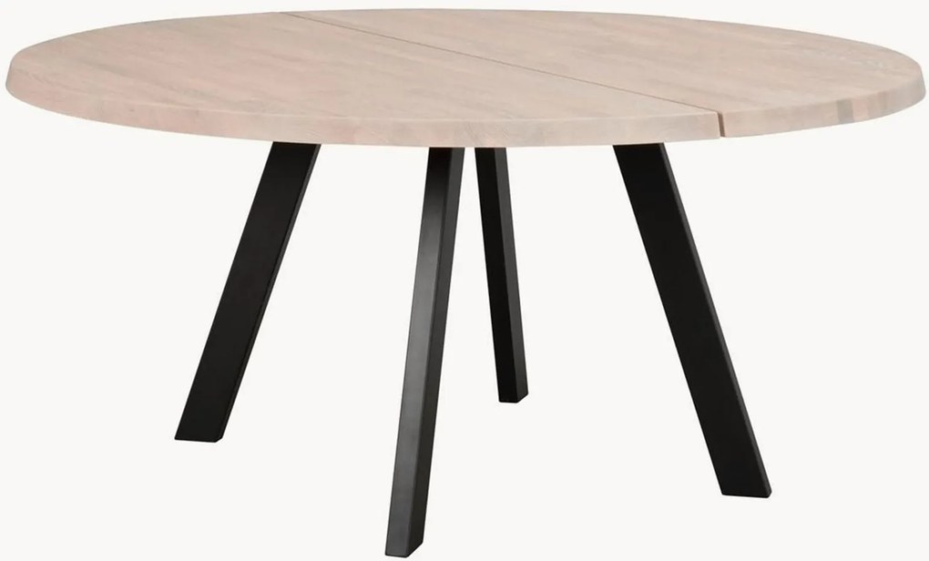 Ronde eettafel Fred met eikenhouten tafelblad
