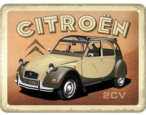 Metalen bord Citroen - 2CV