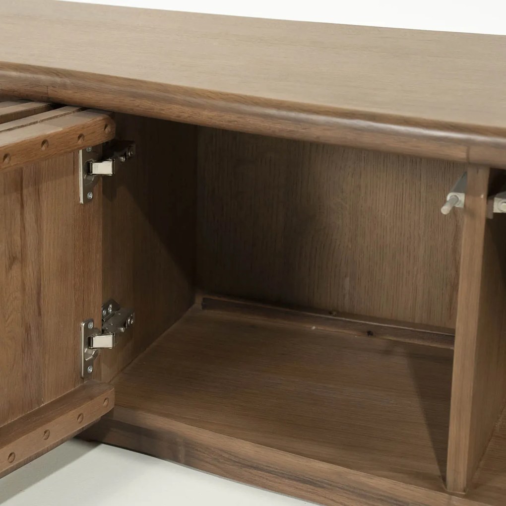 Tv-meubel Organische Vorm Eiken 180 Cm Bruin - 180x42x43cm.