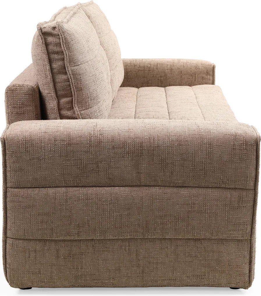 Bruine Slaapbank Met Strepen Stiksel