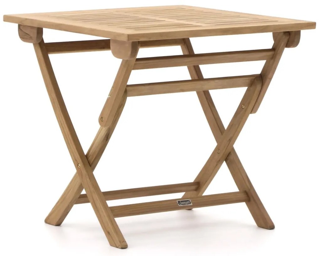 Inklapbare tafel Sunyard | Vierkant  | Tuintafel Teakhout | 80x80cm | 2 personen | Kees Smit Tuinmeubelen