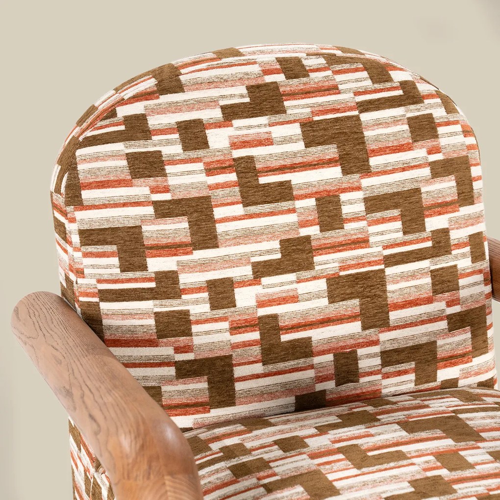 Fauteuil Met Hout Print