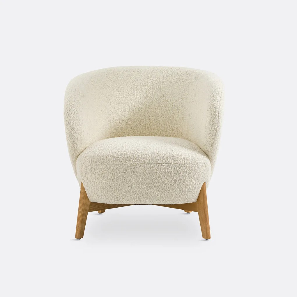 Fauteuil in bouclé stof, Lancy