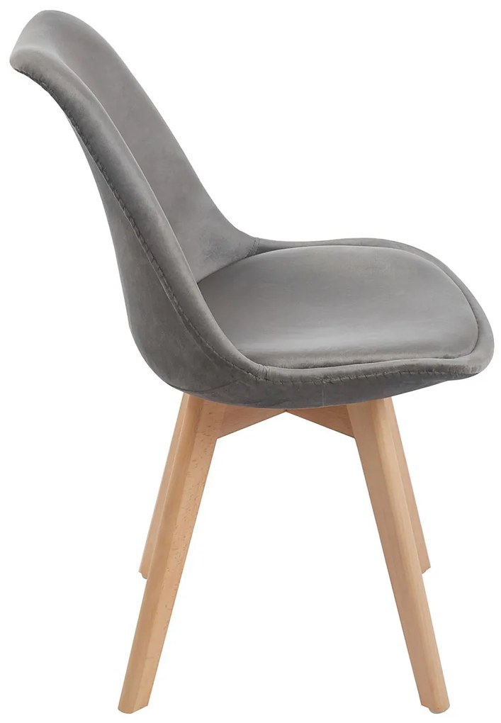 Set van 4 Synk Fluwelen Stoelen