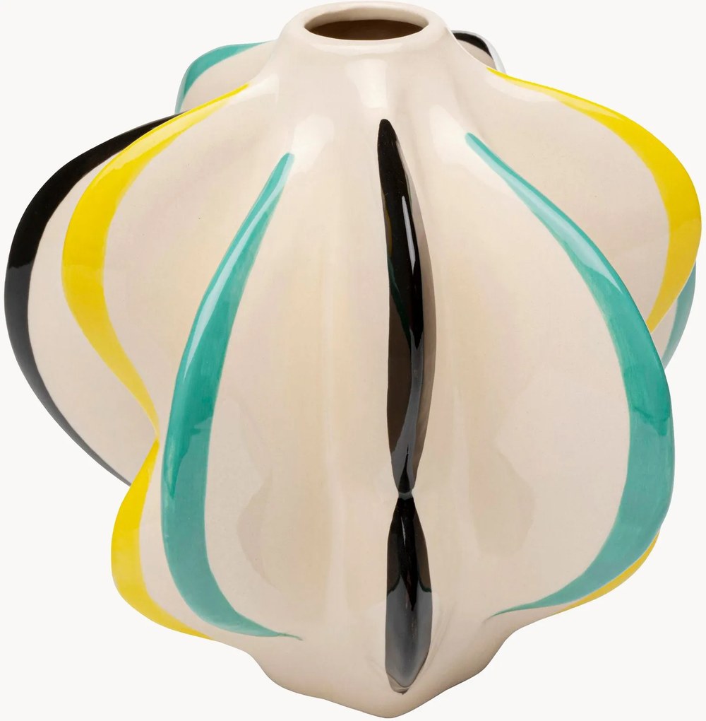 Handbeschilderde vaas Harlequin, H 23 cm
