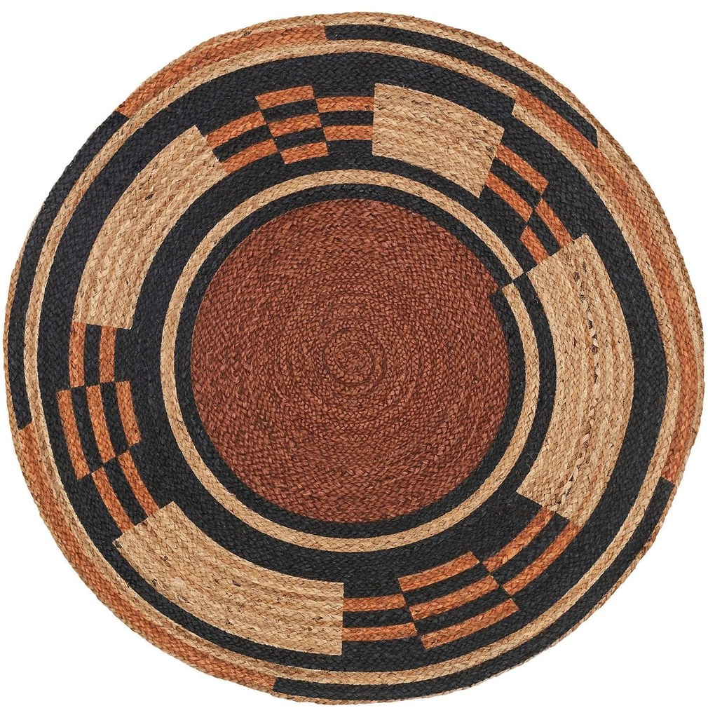 Vloerkleed Sahara jute rond | Benuta