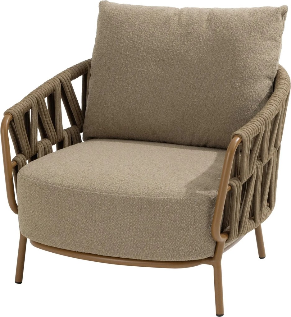 Stoel en Bank Loungeset 5 personen Rope Taupe 4 Seasons Outdoor Biarritz/Fungo