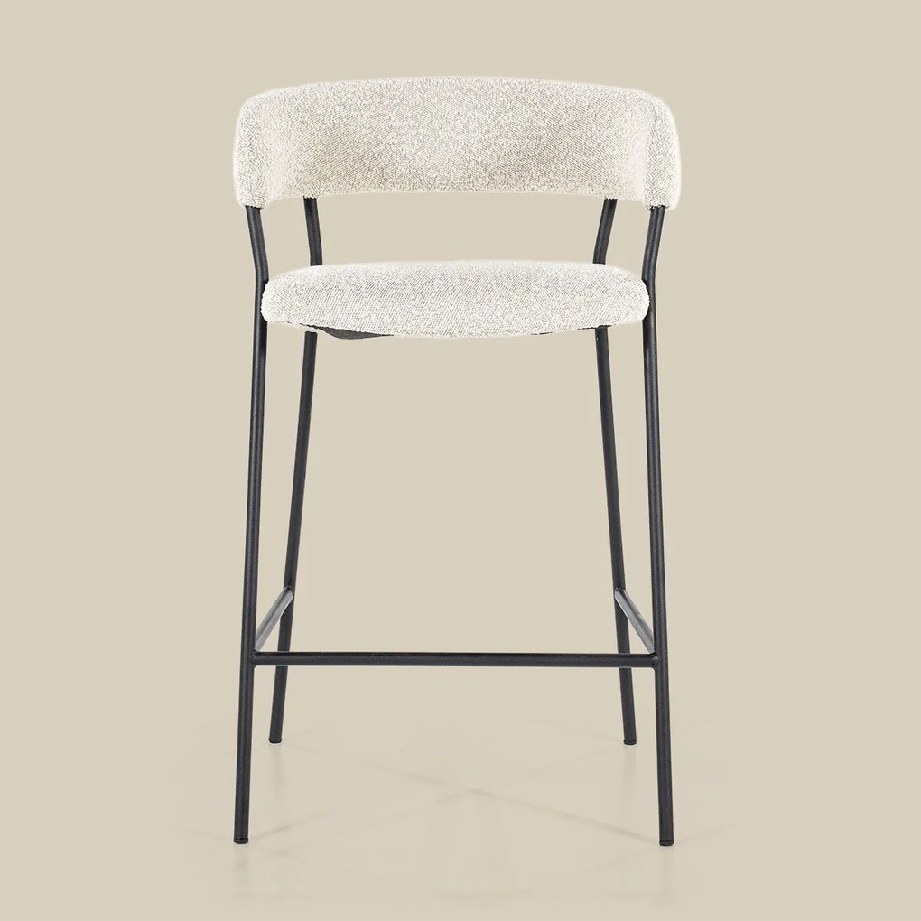 Barkruk Beige Boucle Stof