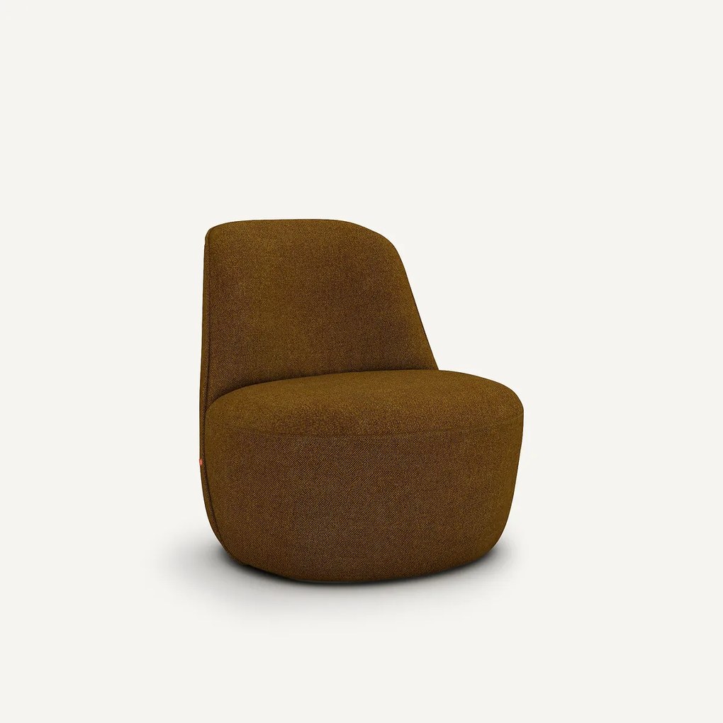 Draaifauteuil in gevlochten chiné, Rosebury