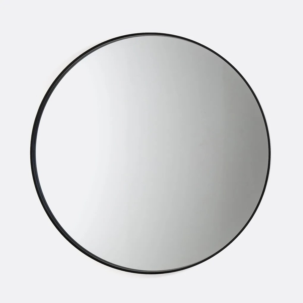 Zwarte ronde spiegel Ø120 cm, Alaria