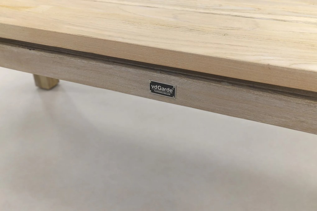 Rome teak tuintafel 240x100 cm. - Grey
