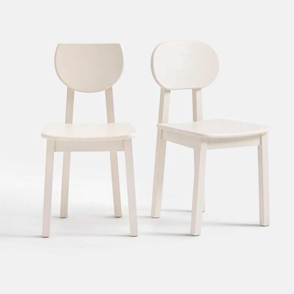Set van 2 stoelen in essenhout , Tribal