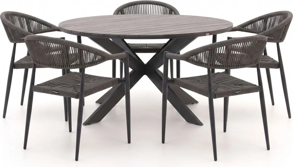 Diningset Manifesto  | 5 personen polywood | Tuinset stapelbaar | 6-delig | Kees Smit Tuinmeubelen