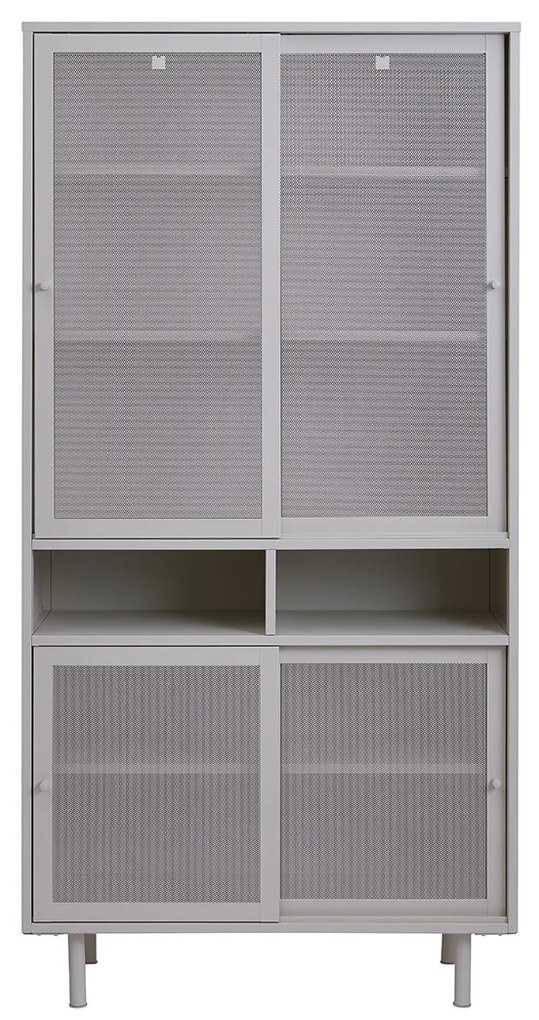 Hoge Kast Van Metaal Greige - 90x40x180cm.