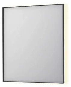 INK SP32 spiegel - 70x4x80cm rechthoek in stalen kader incl indir LED - verwarming - color changing - dimbaar en schakelaar - mat zwart 8410030