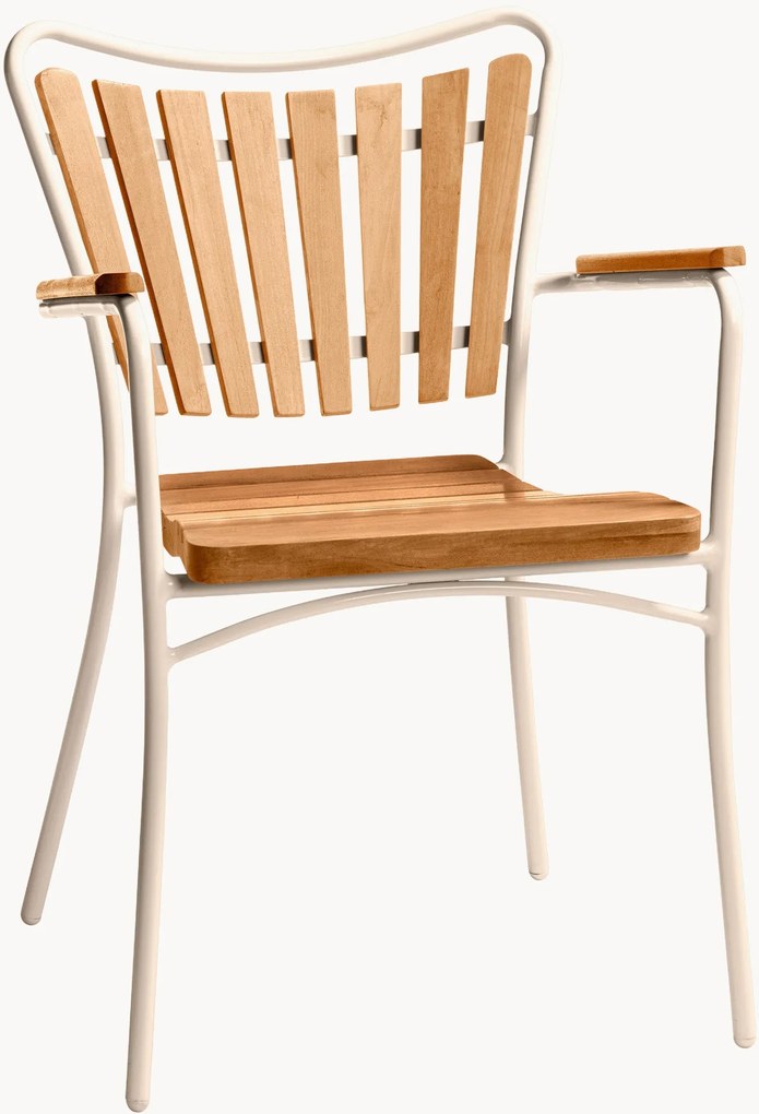 Stapelbare tuin eetkamerarmstoel Ellen van teakhout