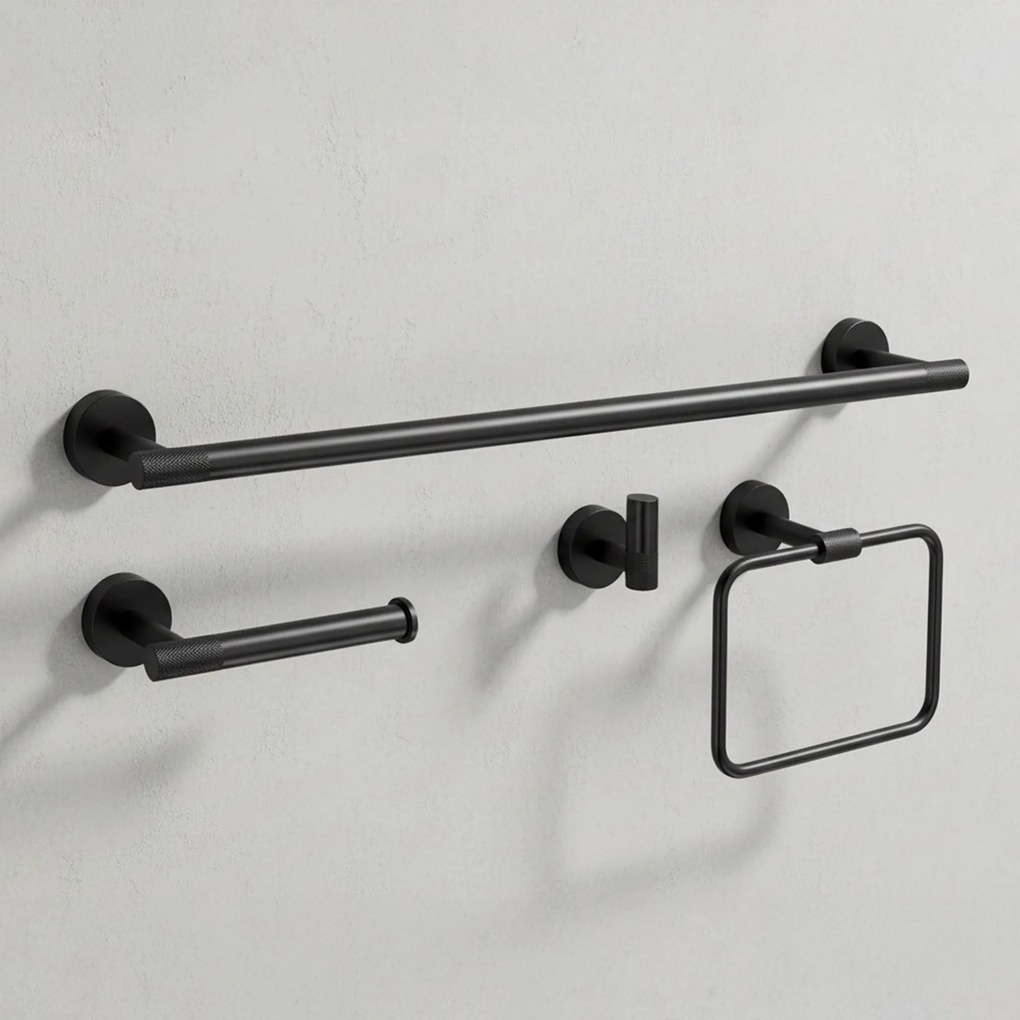 Badkameraccessoireset GRID Black 4-delig