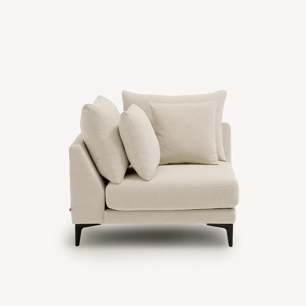 Hoekbank van gevlochten polyester, MODERNISTE, ontwerp Emmanuel Gallina