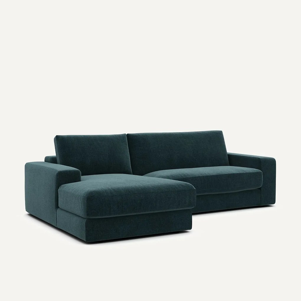 Hoekbank, chenille fluweel, Skander
