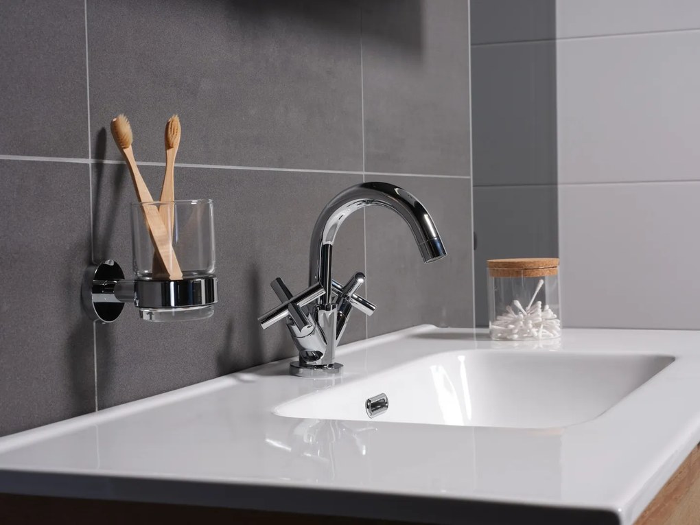 Plieger Vigo glashouder met glas chroom