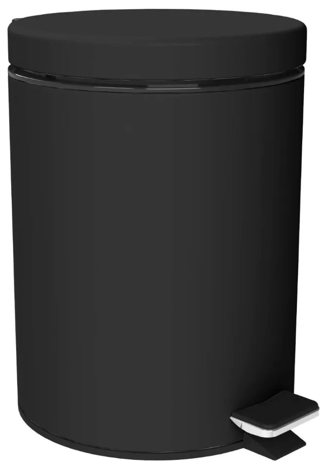 Afvalemmer Allibert Loft-Game Staand 3 Liter Gelakt Mat Zwart