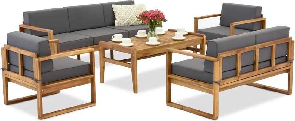 Acaciahouten tuinmeubelen Maskat Coffee 7 Tuinpunt