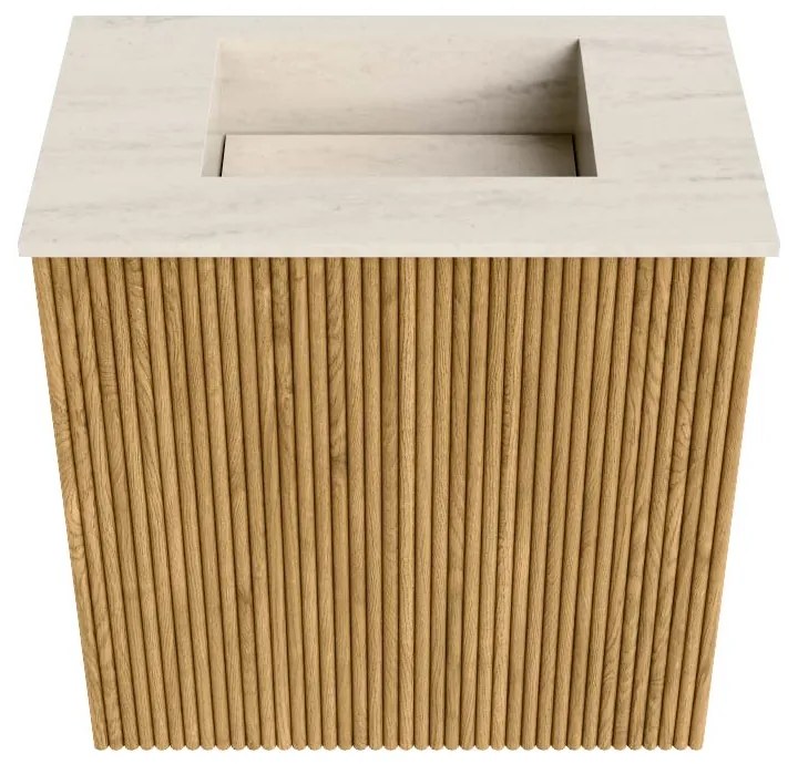 Mondiaz Joya DLux 40cm toiletmeubel oak met wastafel faye midden zonder kraangat meli