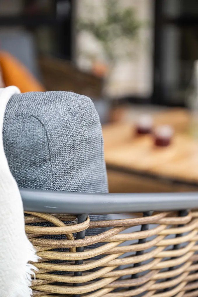 GI Bali loungeset (4-delig) - Naturel Rotan/Carbon Black OP=OP