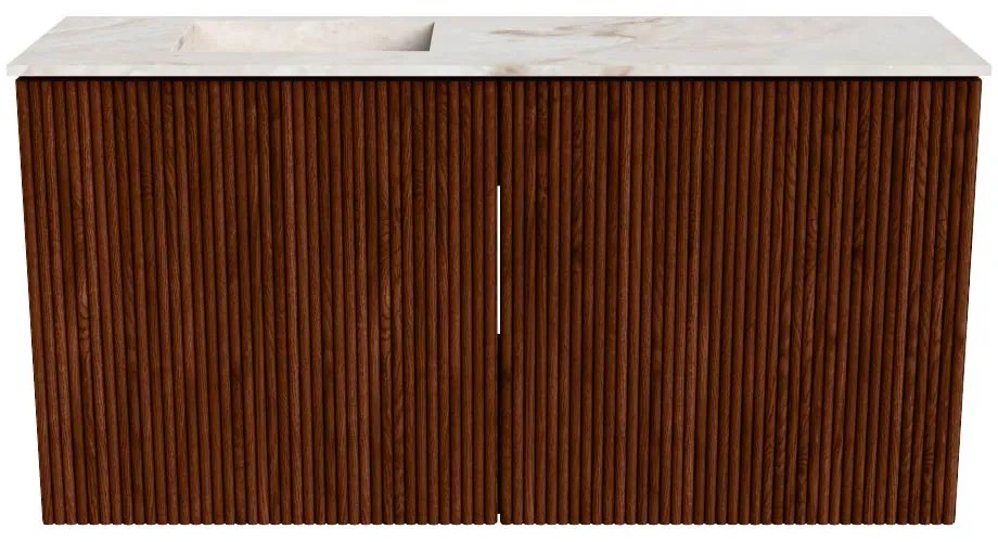 Mondiaz Joya DLux 80cm toiletmeubel ruby met wastafel faye links zonder kraangat frappe