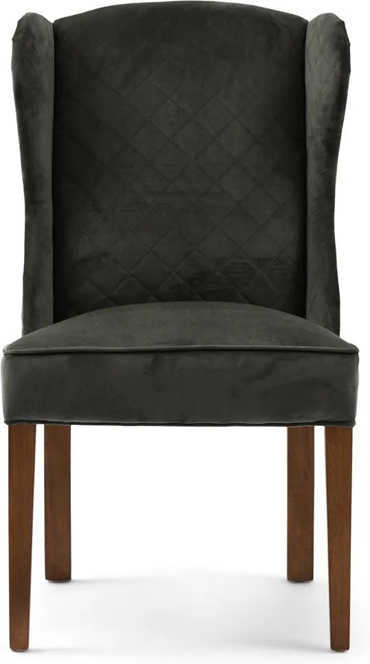 Rivièra Maison - William Dining Chair, velvet, slate grey - Kleur: grijs