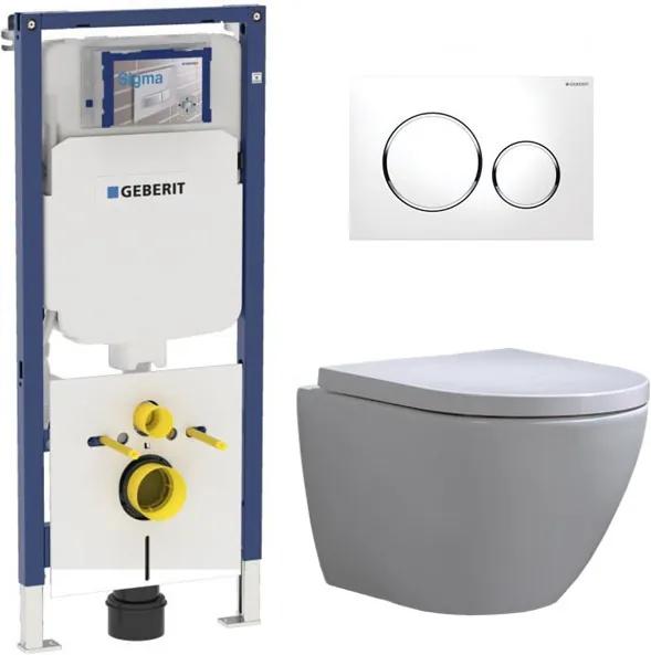 Geberit UP720 Toiletset - Inbouw WC Hangtoilet Wandcloset Rimfree - Shorty Sigma-20 Wit
