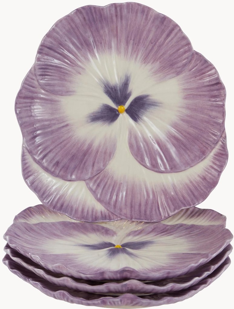 Porseleinen dinerborden Flora, 4-delig