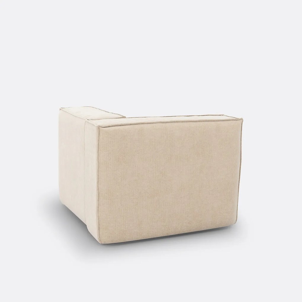 Hoekelement voor modulaire bank, in vintage ribfluweel, Seven