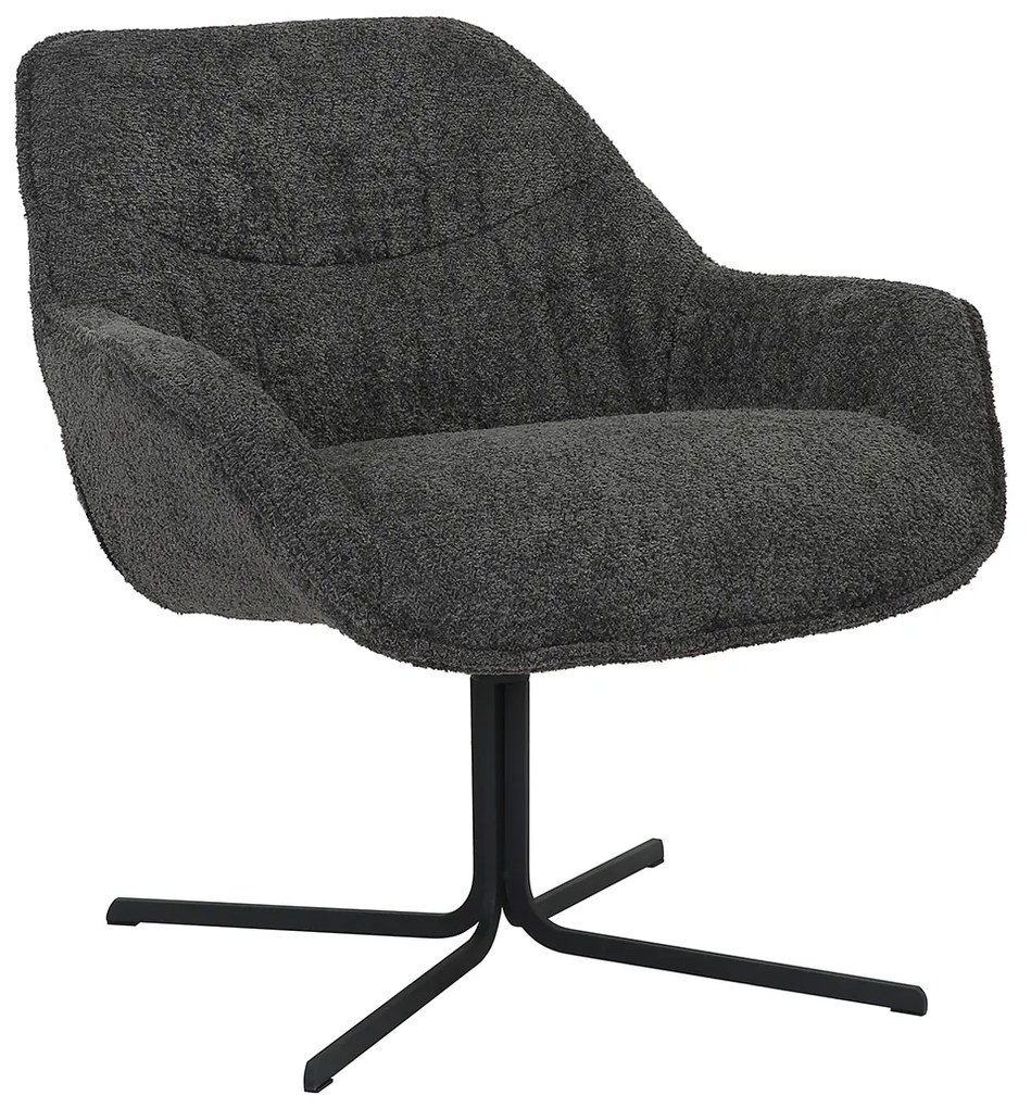 Starfurn Mila Draaibare Fauteuil Chenille Donkergrijs