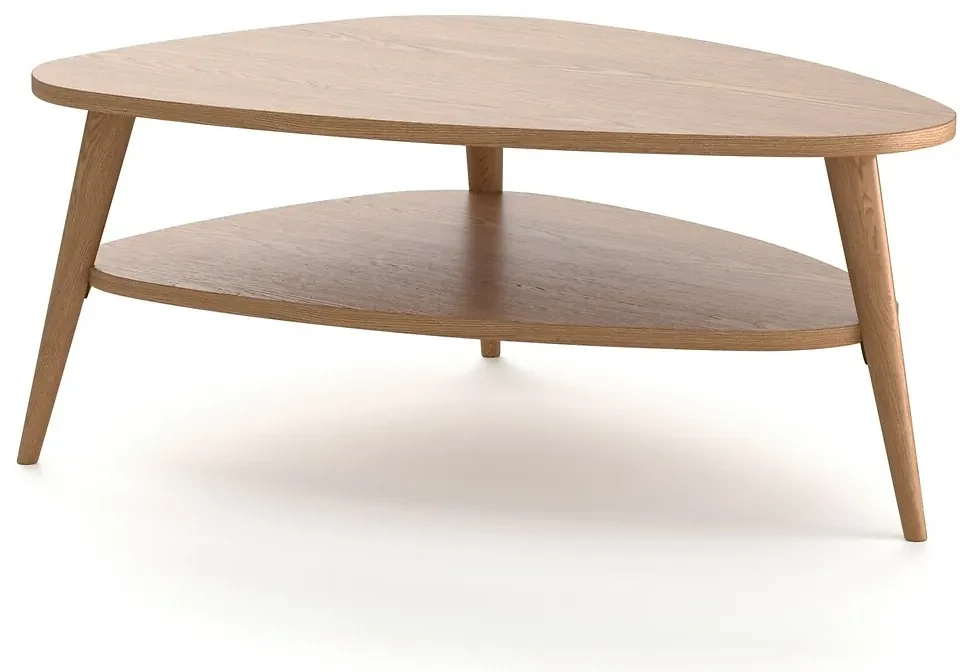 Vintage salontafel met dubbel tafelblad, Quilda