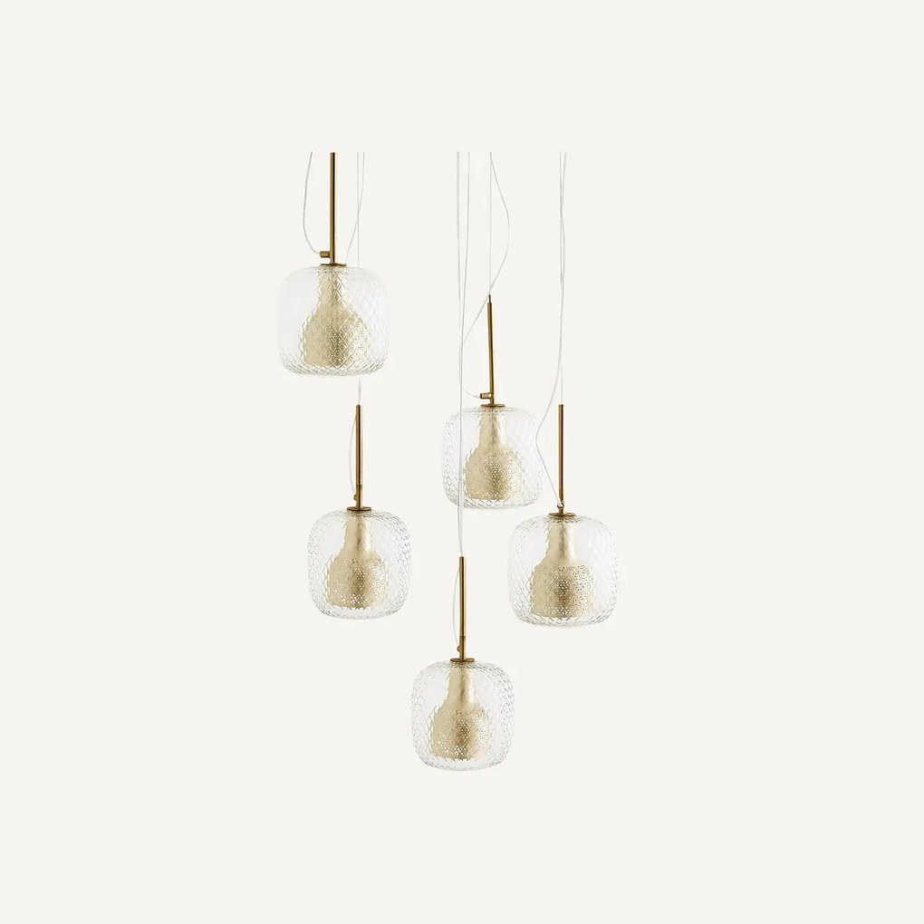 Hanglamp met 5 bollen Mistinguett
