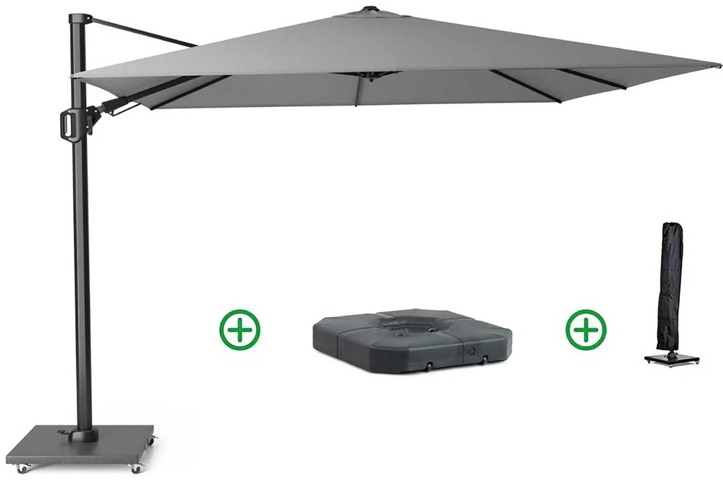 Platinum Challenger zweefparasol 3x3m T2 premium (incl. voet + hoes) manhattan
