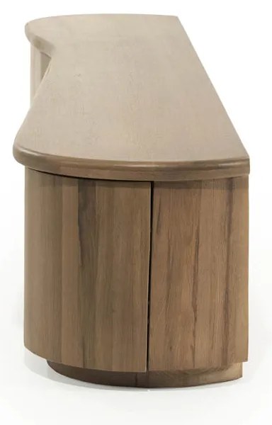 Eiken Tv-meubel Organische Vorm 240 Cm Bruin - 240x42x43cm.