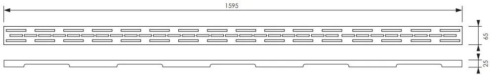 Brauer los standaard rooster 160cm RVS geborsteld