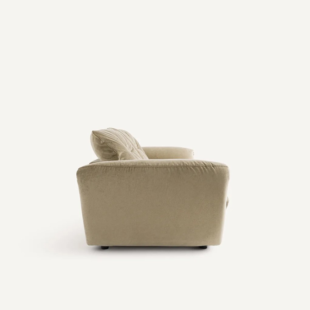 3-zits slaapbank in linnen fluweel, EDGAR