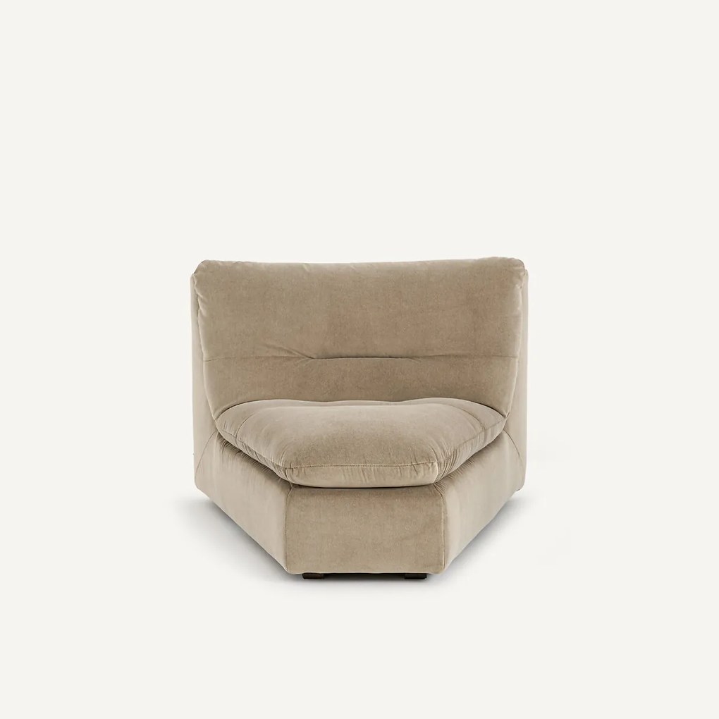 Modulaire hoek in stonewashed fluweel, GIULIANO