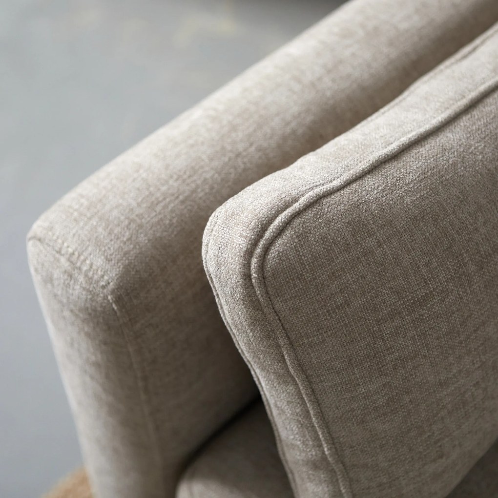 4-zitsbank Beige Stof