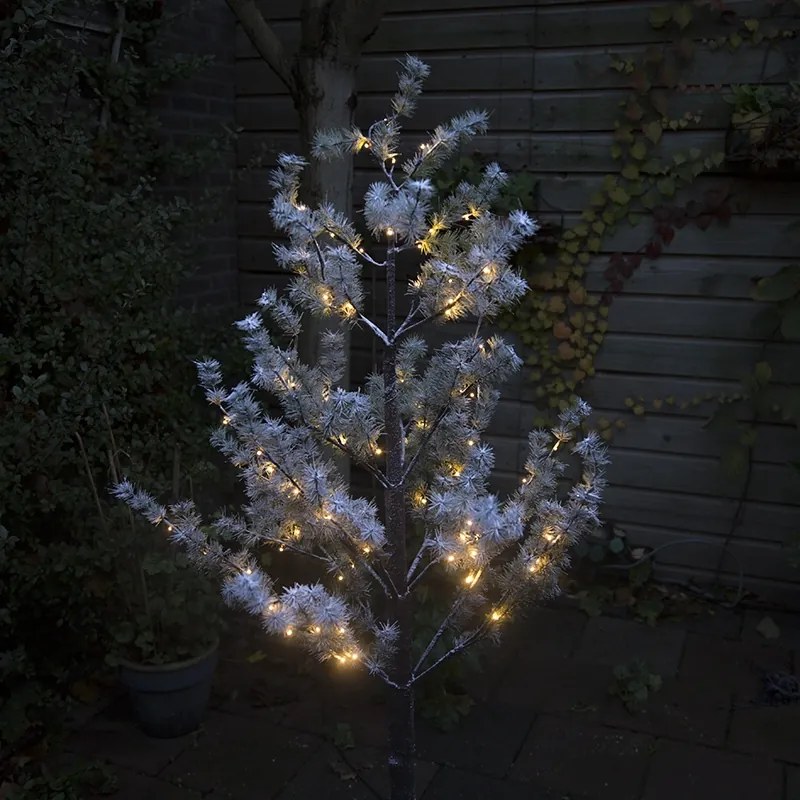 Buitenlamp Kerstverlichting dennenboom Snow LED warm wit 1,5 meter