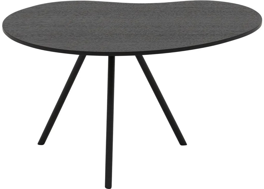Goossens Salontafel Zyan organisch, hout eiken zwart, modern design, 58 x 33 x 50 cm