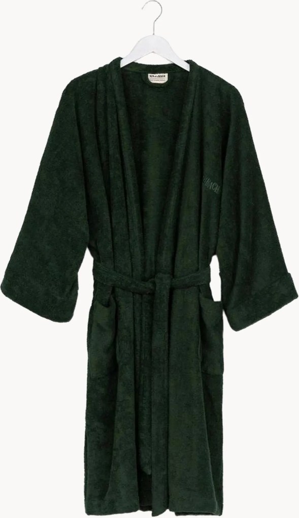 Unisex badjas Evergreen van katoen