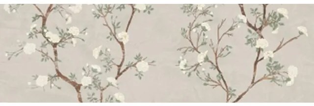 Colorker Enya wandtegel - 30x100cm - 9.4mm - gerectificeerd - Decor B - met decor - Nude (Crème) 2021907