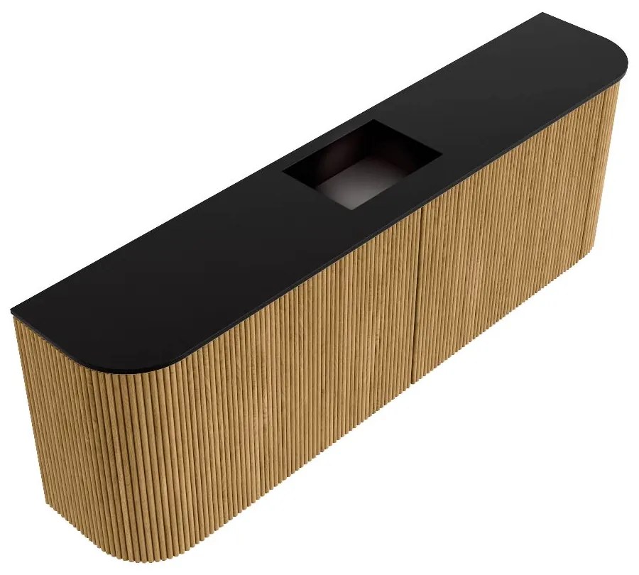 Mondiaz Joya 125cm toiletmeubel ronding links/rechts oak met wastafel faye midden zonder kraangat urban