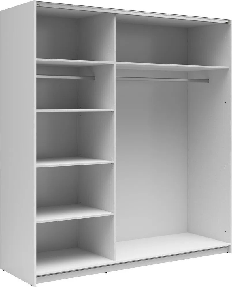 Kledingkast Livevaro 111, Kasjmier, 196x183x60cm, 156.3 kg, Kledingkast deuren: Schuivend, Aantal planken: 5, Aantal planken: 5