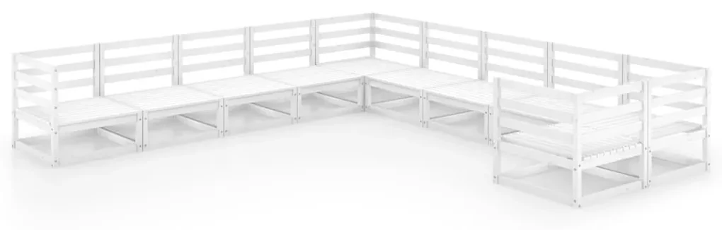 vidaXL 10-delige Loungeset massief grenenhout